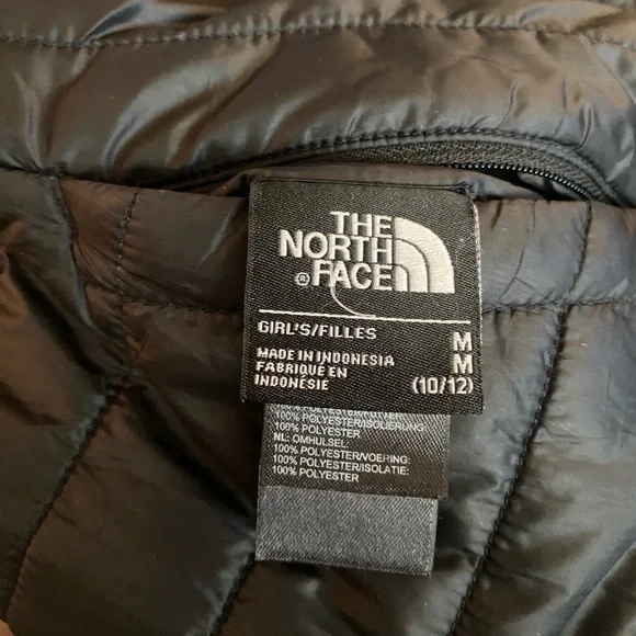 The North Face Girls' Black Quilted Reversible Jacket